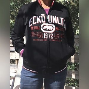 ECKO UNLTD 1972 RHINO RAISED LETTERING/LOGO FULL ZIP TRACK JACKET SIZE SMAL MEN